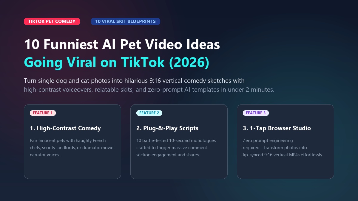 10 Funniest AI Pet Video Ideas That Are Going Viral on TikTok