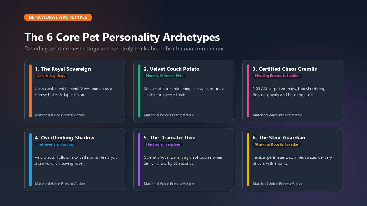 The 6 Core Pet Personality Archetypes
