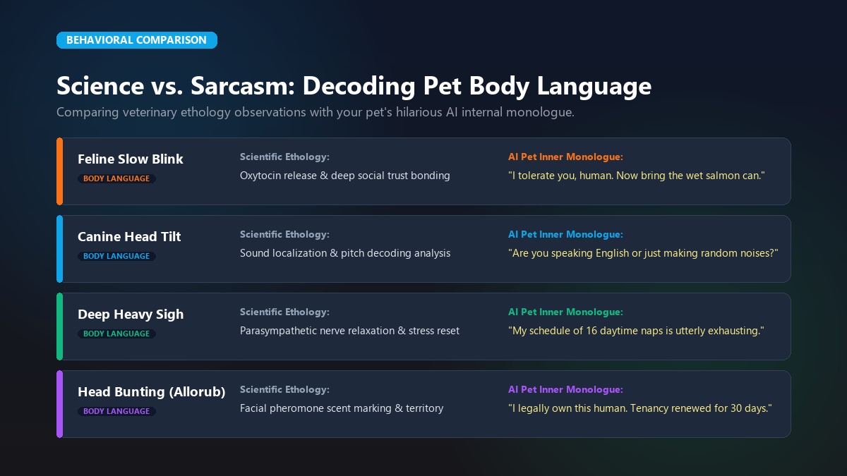Decoding Pet Body Language: Science vs Sarcasm