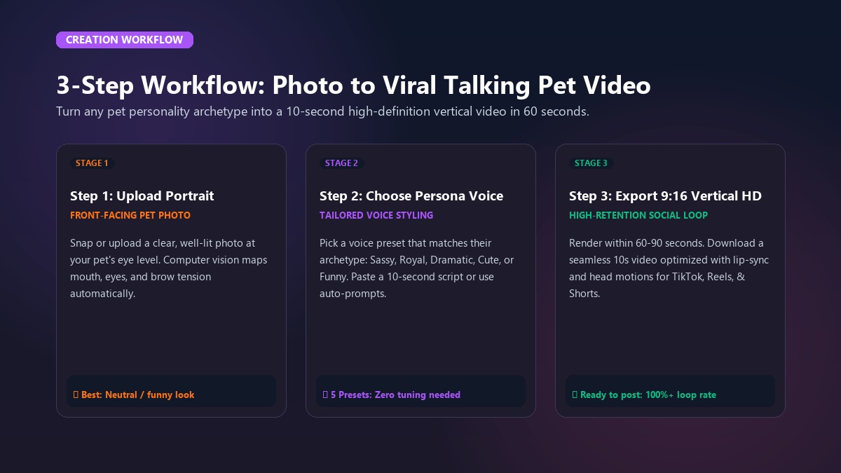 3-Step AI Workflow: Turning Pet Personality Profiles into Viral Videos