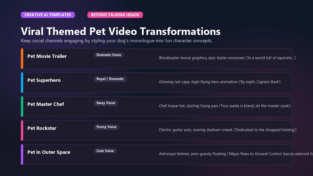 Viral Themed Pet Video Transformations