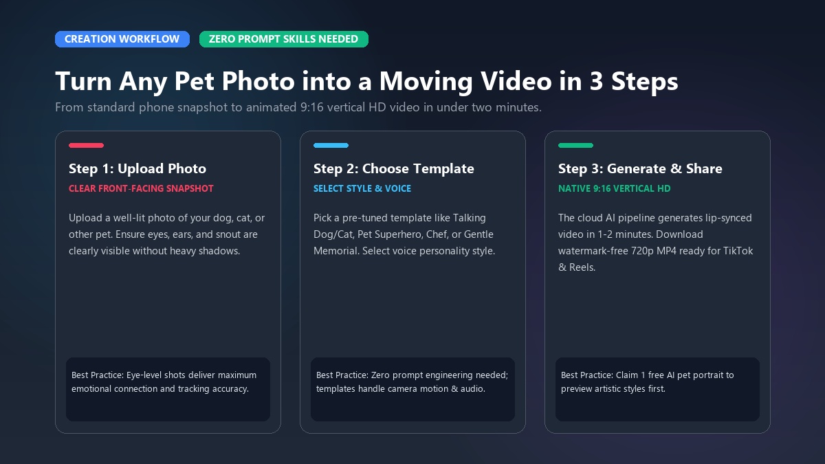 How to Turn Any Pet Photo into a Moving Memory Video in 3 Steps