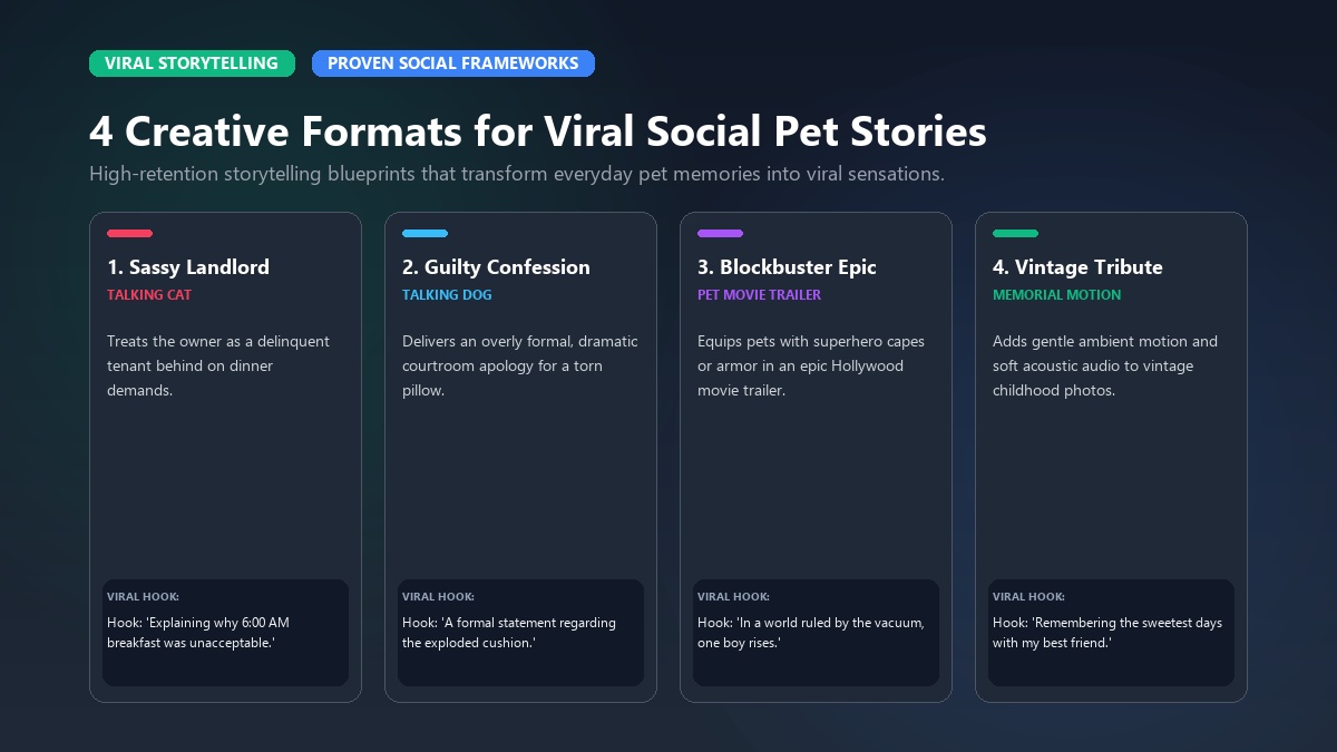 Creative Formats to Turn Pet Memories into Viral Social Stories