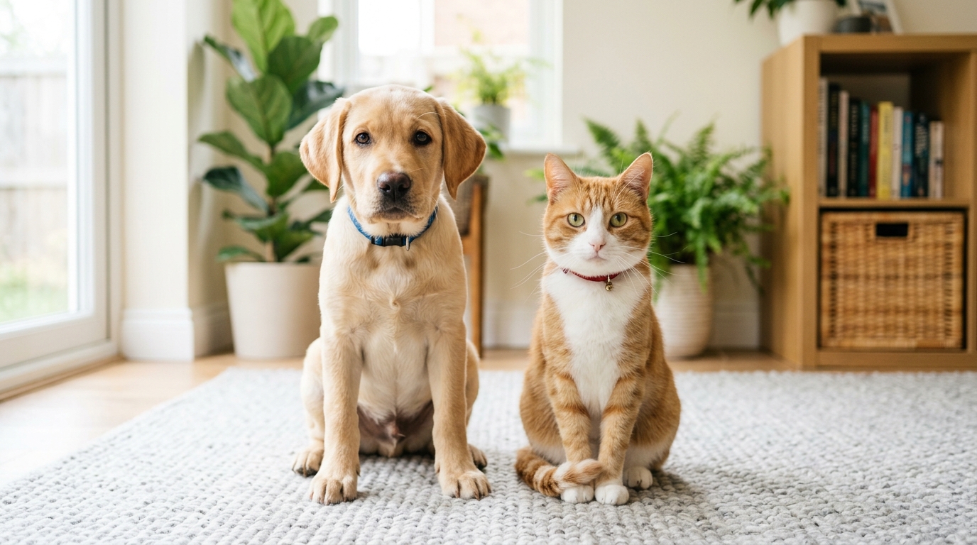 Selecting a high-quality front-facing pet photo with natural lighting