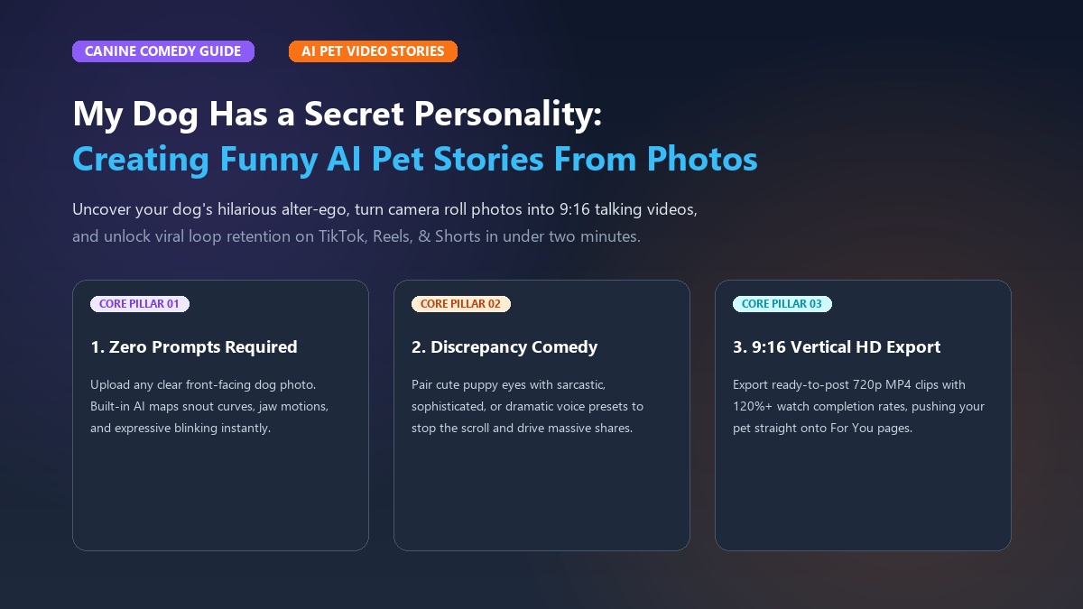 My Dog Has a Secret Personality: Creating Funny AI Pet Stories From Photos