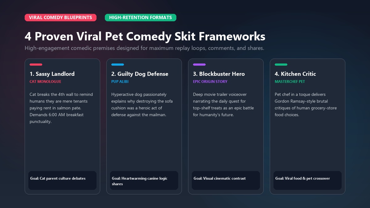 4 Proven Viral Pet Comedy Skit Frameworks